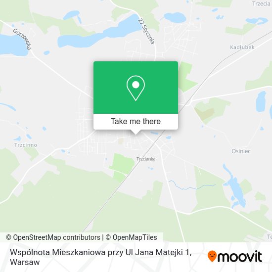 Карта Wspólnota Mieszkaniowa przy Ul Jana Matejki 1