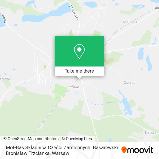 Mot-Bas Składnica Części Zamiennych. Basarewski Bronisław Trzcianka map