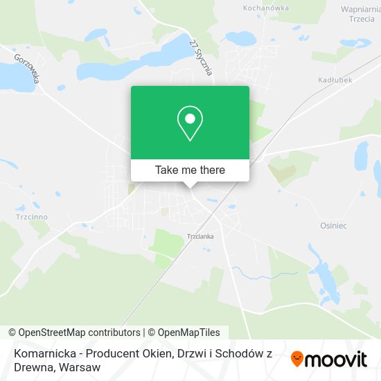 Komarnicka - Producent Okien, Drzwi i Schodów z Drewna map