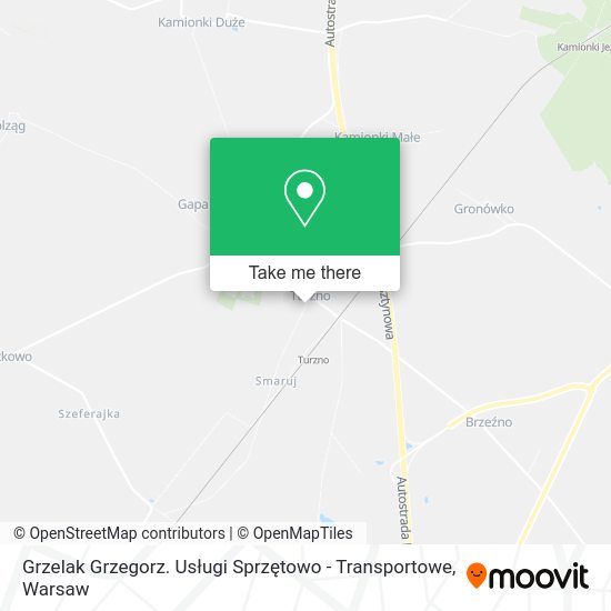 Карта Grzelak Grzegorz. Usługi Sprzętowo - Transportowe