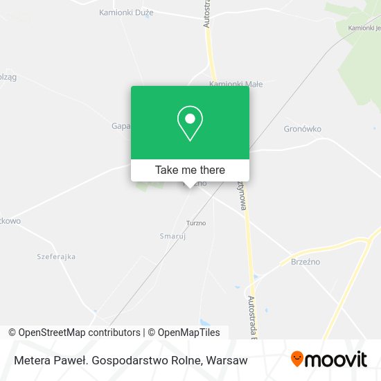 Metera Paweł. Gospodarstwo Rolne map