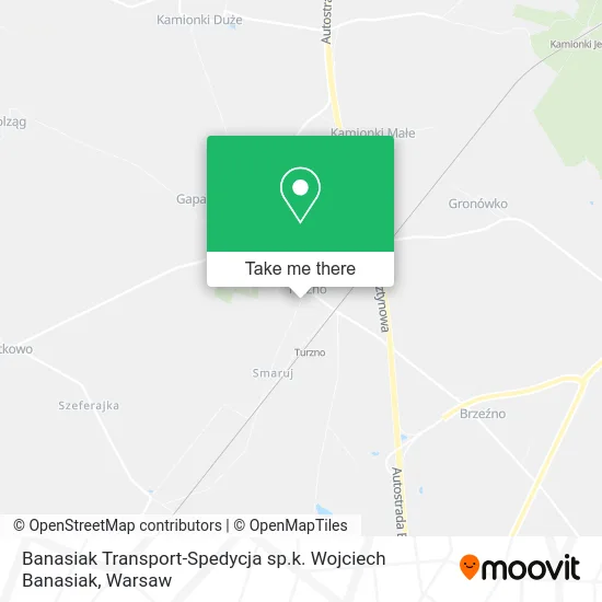 Карта Banasiak Transport-Spedycja sp.k. Wojciech Banasiak