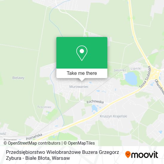 Przedsiębiorstwo Wielobranżowe Buzera Grzegorz Zybura - Białe Błota map