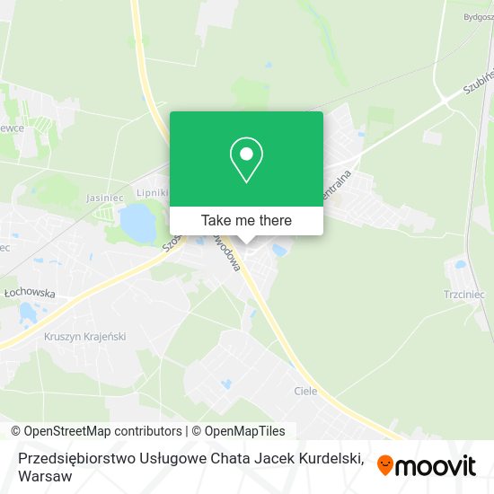 Przedsiębiorstwo Usługowe Chata Jacek Kurdelski map