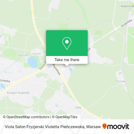 Viola Salon Fryzjerski Violetta Pieńczewska map