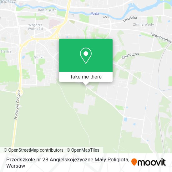 Карта Przedszkole nr 28 Angielskojęzyczne Mały Poliglota