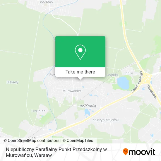 Карта Niepubliczny Parafialny Punkt Przedszkolny w Murowańcu