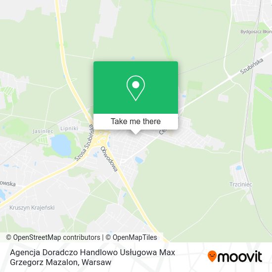 Agencja Doradczo Handlowo Usługowa Max Grzegorz Mazalon map