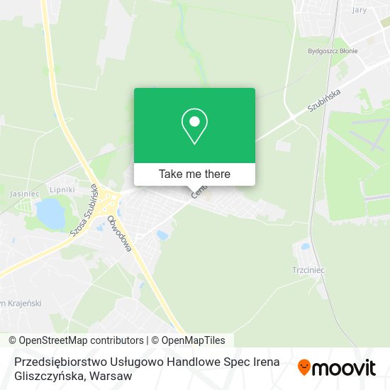 Przedsiębiorstwo Usługowo Handlowe Spec Irena Gliszczyńska map