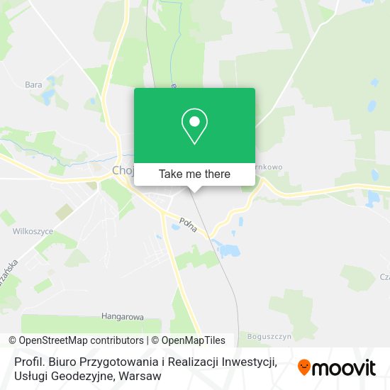 Карта Profil. Biuro Przygotowania i Realizacji Inwestycji, Usługi Geodezyjne