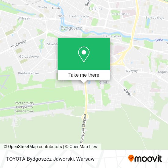 TOYOTA Bydgoszcz Jaworski map