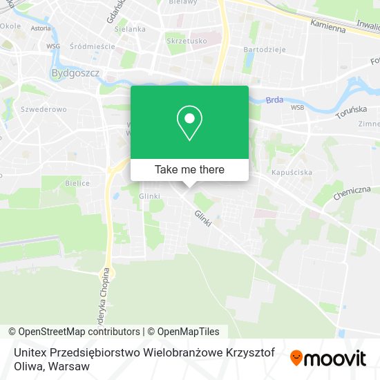 Unitex Przedsiębiorstwo Wielobranżowe Krzysztof Oliwa map