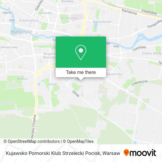 Карта Kujawsko Pomorski Klub Strzelecki Pocisk