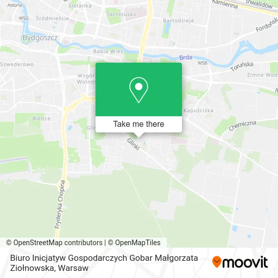 Карта Biuro Inicjatyw Gospodarczych Gobar Małgorzata Ziołnowska