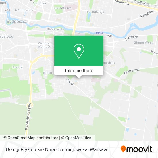 Usługi Fryzjerskie Nina Czerniejewska map