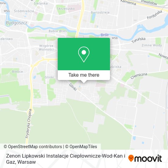 Zenon Lipkowski Instalacje Ciepłownicze-Wod-Kan i Gaz map