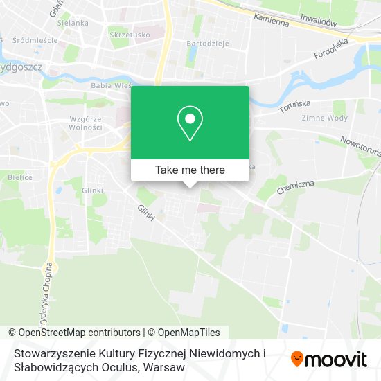 Stowarzyszenie Kultury Fizycznej Niewidomych i Słabowidzących Oculus map