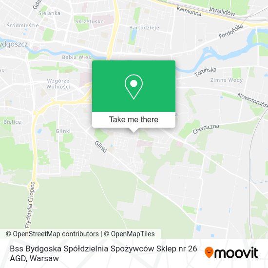 Bss Bydgoska Spółdzielnia Spożywców Sklep nr 26 AGD map