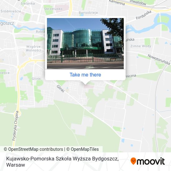 Kujawsko-Pomorska Szkoła Wyższa Bydgoszcz map