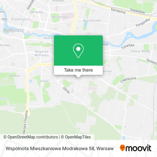 Карта Wspólnota Mieszkaniowa Modrakowa 58