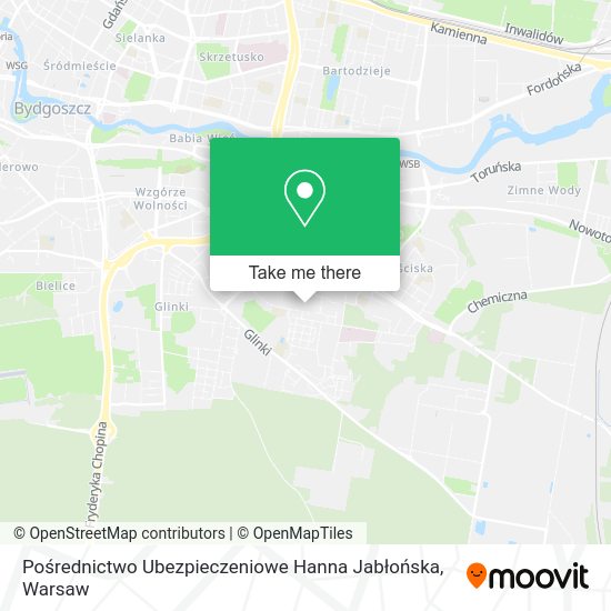 Pośrednictwo Ubezpieczeniowe Hanna Jabłońska map