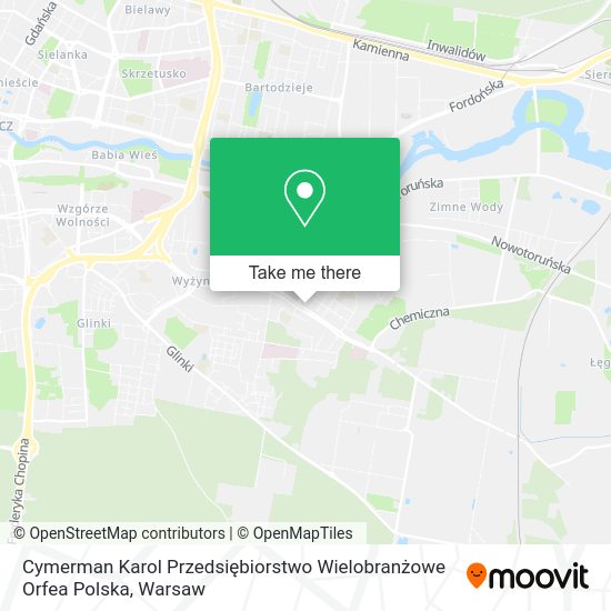 Cymerman Karol Przedsiębiorstwo Wielobranżowe Orfea Polska map