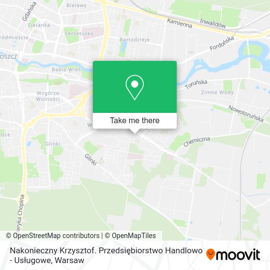 Nakonieczny Krzysztof. Przedsiębiorstwo Handlowo - Usługowe map