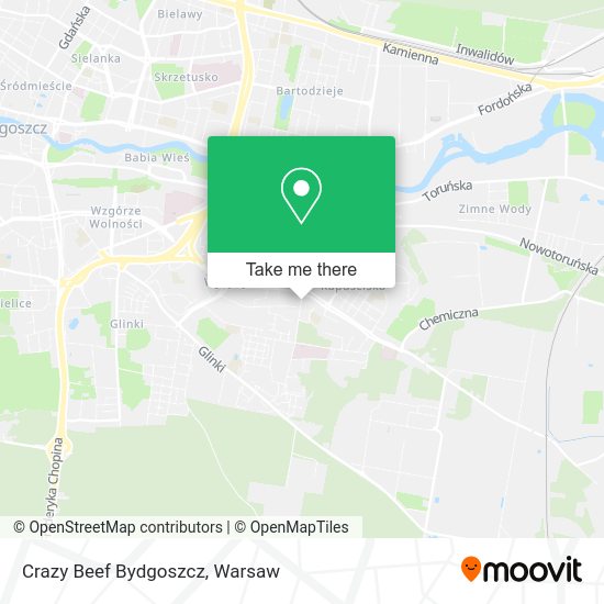 Crazy Beef Bydgoszcz map