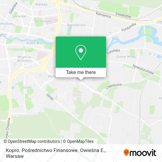 Kopro. Pośrednictwo Finansowe. Owieśna E. map