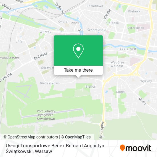 Usługi Transportowe Benex Bernard Augustyn Świątkowski map