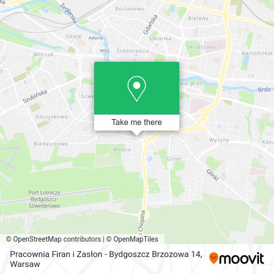 Pracownia Firan i Zasłon - Bydgoszcz Brzozowa 14 map