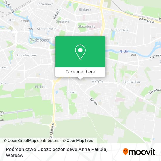 Pośrednictwo Ubezpieczenioiwe Anna Pakuła map