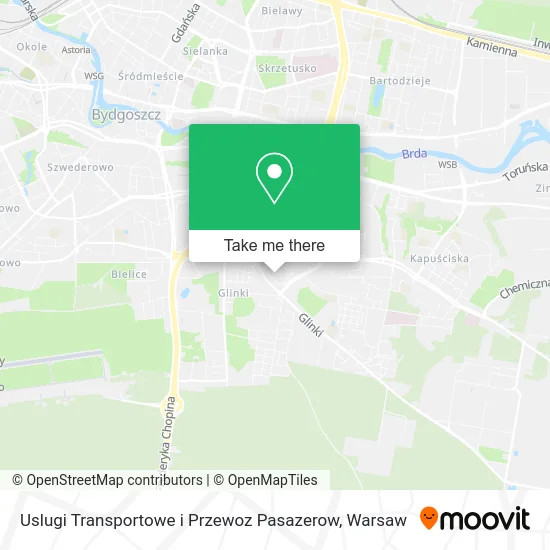 Карта Uslugi Transportowe i Przewoz Pasazerow