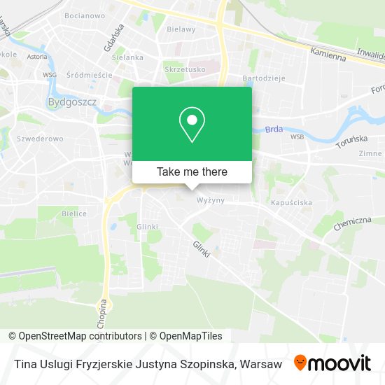 Tina Uslugi Fryzjerskie Justyna Szopinska map