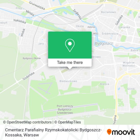 Карта Cmentarz Parafialny Rzymskokatolicki Bydgoszcz-Kossaka