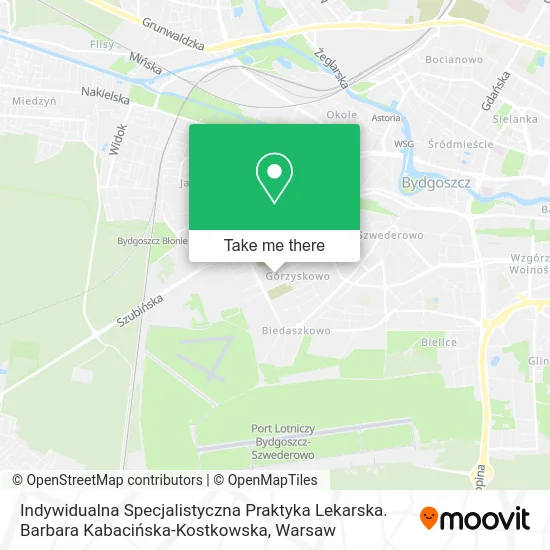 Indywidualna Specjalistyczna Praktyka Lekarska. Barbara Kabacińska-Kostkowska map