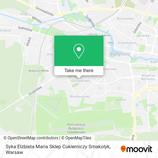 Карта Syka Elzbieta Maria Sklep Cukierniczy Smakolyk