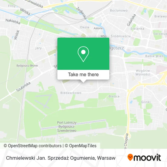 Карта Chmielewski Jan. Sprzedaż Ogumienia