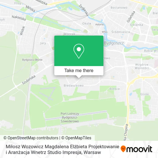 Карта Miłosz Wozowicz Magdalena Elżbieta Projektowanie i Aranżacja Wnetrz Studio Impresja