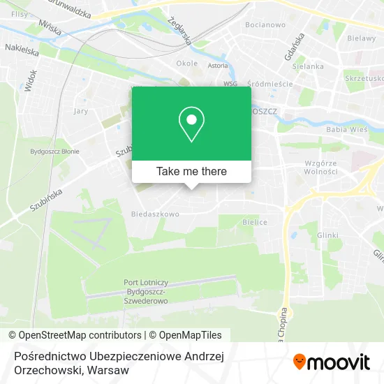 Карта Pośrednictwo Ubezpieczeniowe Andrzej Orzechowski