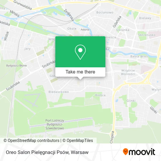 Карта Oreo Salon Pielęgnacji Psów