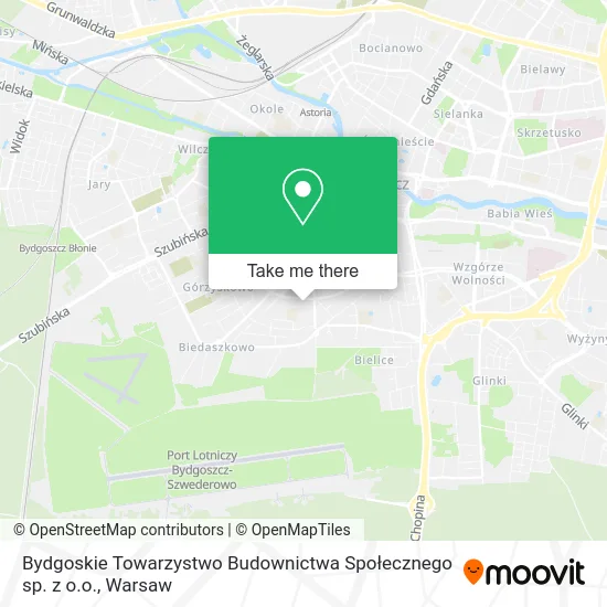 Карта Bydgoskie Towarzystwo Budownictwa Społecznego sp. z o.o.