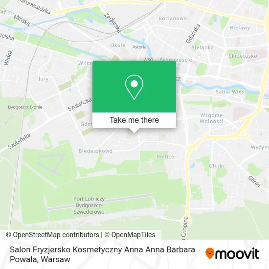 Карта Salon Fryzjersko Kosmetyczny Anna Anna Barbara Powala