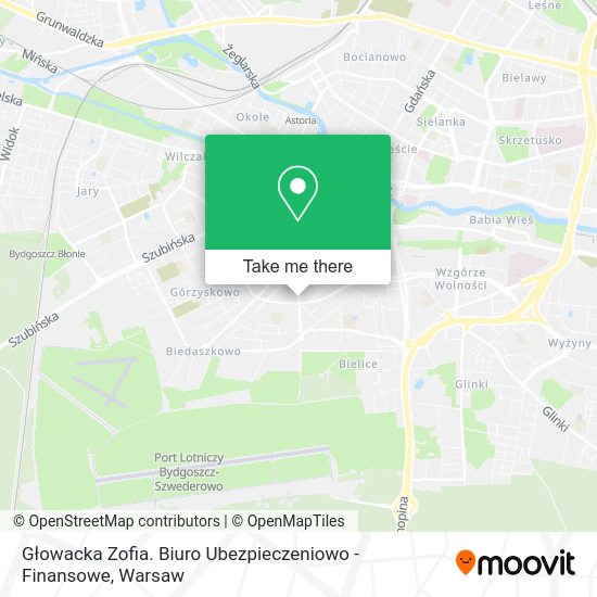 Głowacka Zofia. Biuro Ubezpieczeniowo - Finansowe map