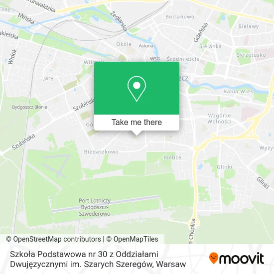 Карта Szkoła Podstawowa nr 30 z Oddziałami Dwujęzycznymi im. Szarych Szeregów