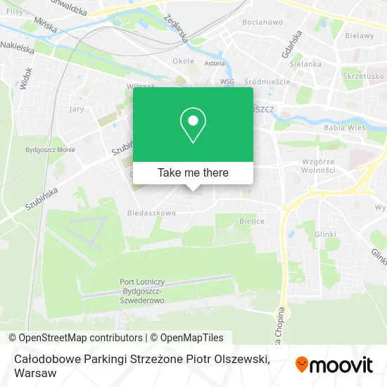 Карта Całodobowe Parkingi Strzeżone Piotr Olszewski