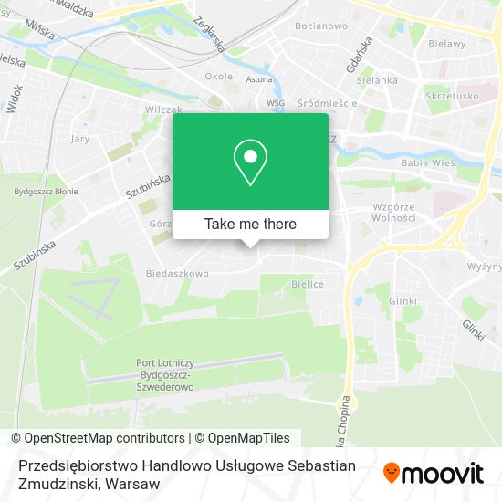 Przedsiębiorstwo Handlowo Usługowe Sebastian Zmudzinski map