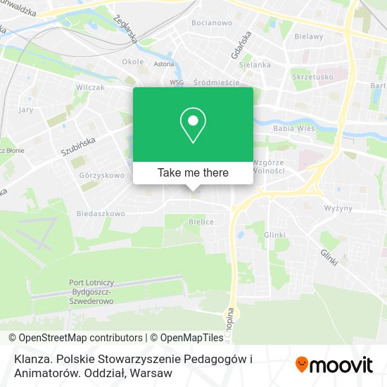 Карта Klanza. Polskie Stowarzyszenie Pedagogów i Animatorów. Oddział