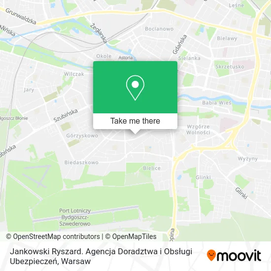 Карта Jankowski Ryszard. Agencja Doradztwa i Obsługi Ubezpieczeń