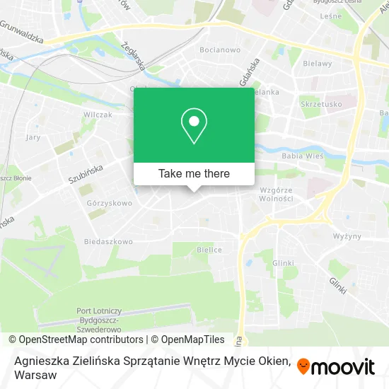 Agnieszka Zielińska Sprzątanie Wnętrz Mycie Okien map